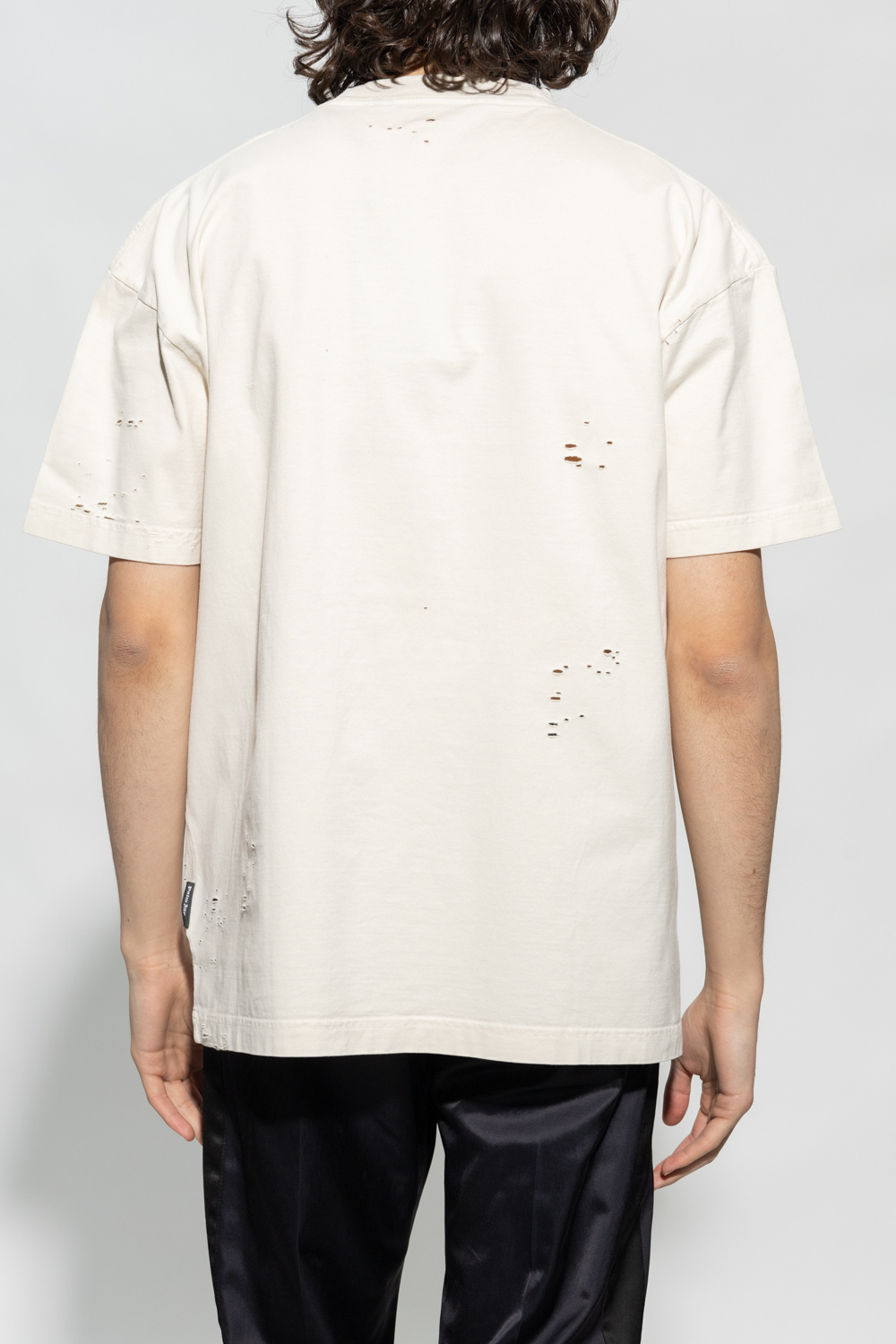 shirt Palm Angels - Beige Hackett Short Sleeve No 1 Print T